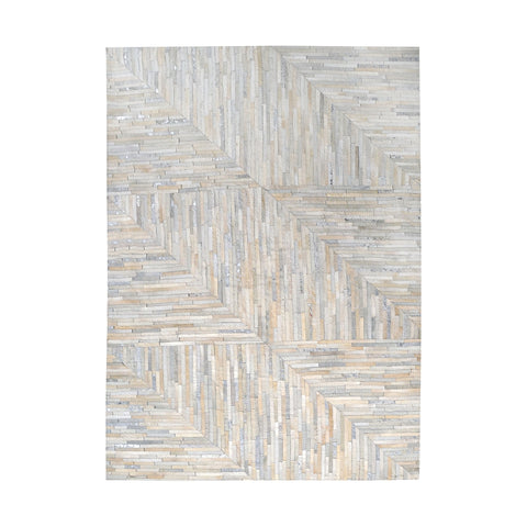 Karim Hand Stitched Leather Patchwork Rug 36x90