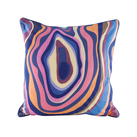 Vibrant Agate Pillow With Goose Down Insert