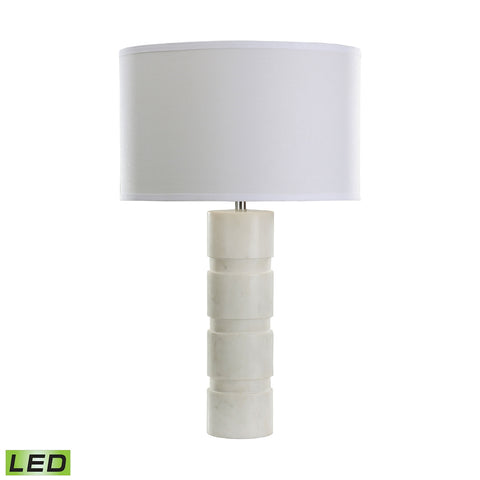 Round Stacked Marble LED Table Lamp