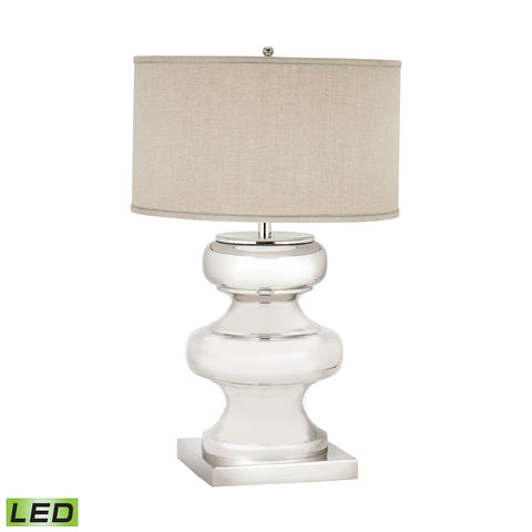 Massive Turned Brass LED Table Lamp