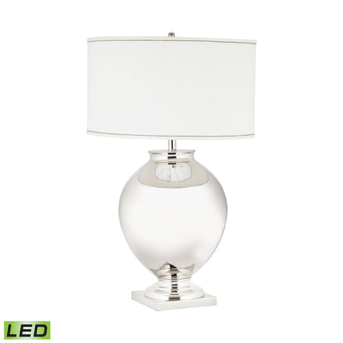 Massive Brass Globe LED Table Lamp