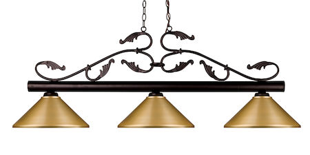 Z-Lite Bourbon 3 Light Island/Billiard Light 140BRZ-MSG