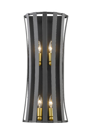 Z-Lite Geist 4 Light Wall Sconce 446-4S-BZGD