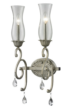 Z-Lite Melina 2 Light Wall Sconce 720-2S-AS