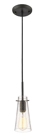 Z-Lite Monte 1 Light Mini Pendant 132MP-BRZ
