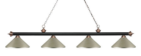 Z-Lite Riviera 4 Light Island/Billiard Light 200-4MB+AC-MAS