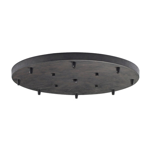 Illuminare Accessories 8 Light Round Pan In Dark Rust