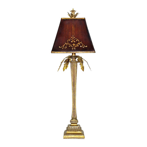 Draping Leaf Table Lamp in Gold Leaf