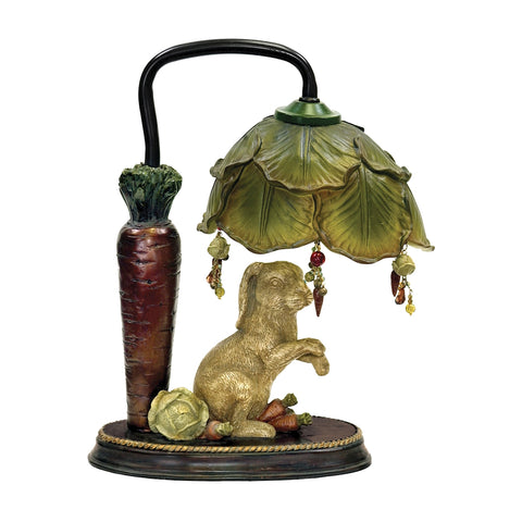 Rabbit Under Leaf 1 Light Mini Table Lamp