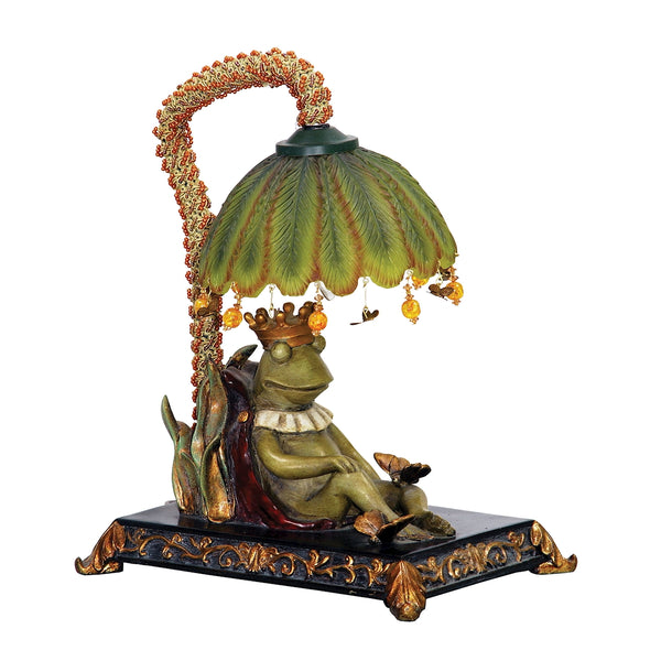 Sleeping King Frog 1 Light Mini Table Lamp In GreenwiCh