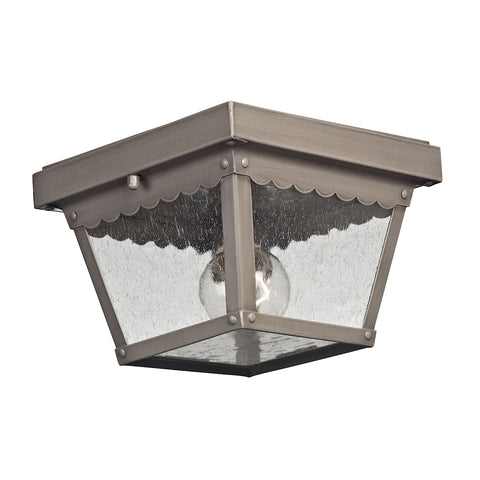 Springfield 2 Light Outdoor Flushmount In Dark Pewter