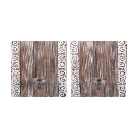 Vintage Square Set of 2 Wall Sconces