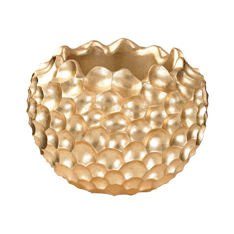 Vivo Coral Texture Vessel In Gold