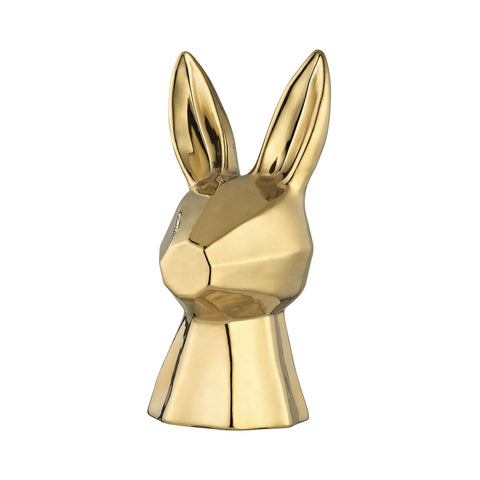 Gold Ceramic Rabbit Statue