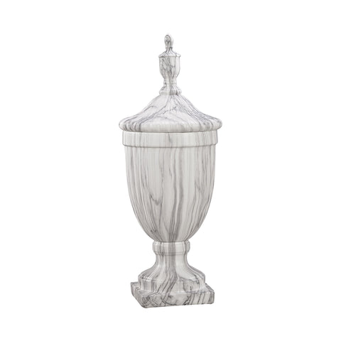 Neuchatel Faux Marble Ceramic Urn - Small