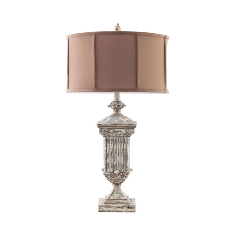 Morgan Hill Distressed Table Lamp in White