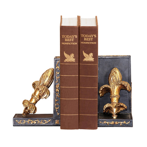 Pair French Fleur Bookends