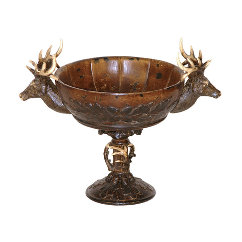 Decorative Stag Head Pedestal Dish