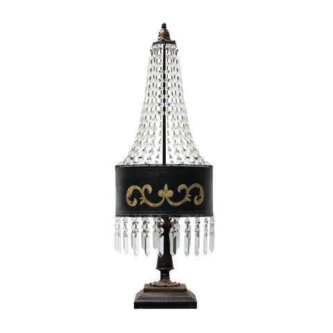 Grand Eiffel 1 Light Table Lamp in Parisian Black