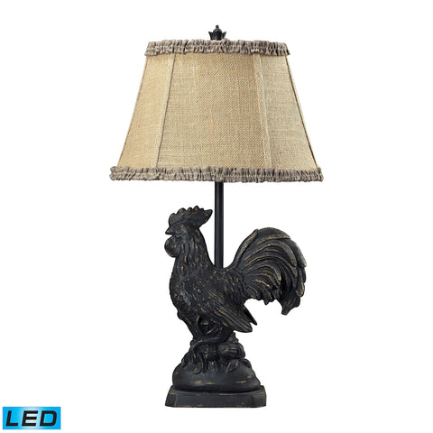 Braysford Rooster LED Table Lamp in Black