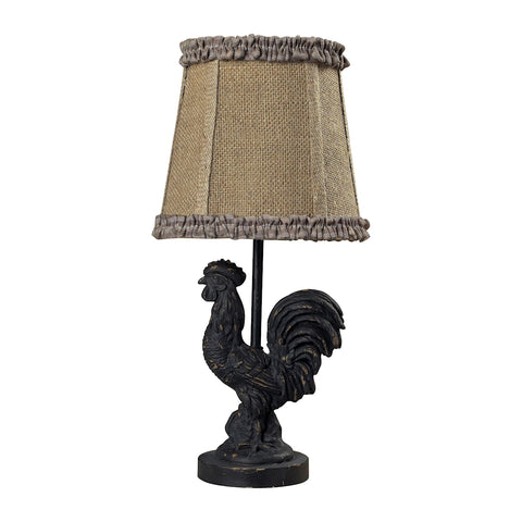 Braysford Mini Rooster Lamp in Black