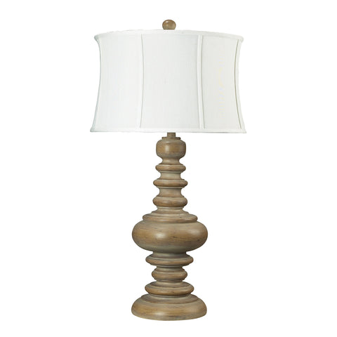 Moniac 1 Light Table Lamp In Bleached Wood