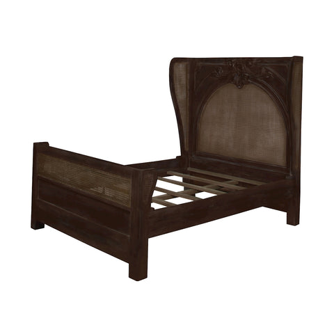 Caned Acanthus Queen Bed