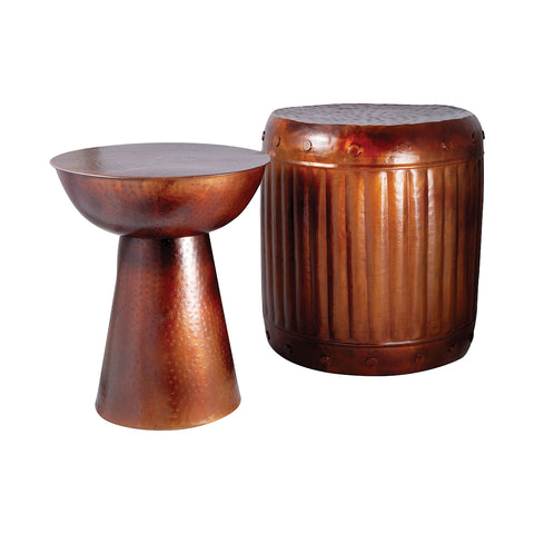 Truffle Set of 2 Table And Barrel Stool
