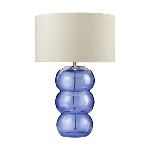 28" Ring Lamp Cobalt Glass Table Lamp