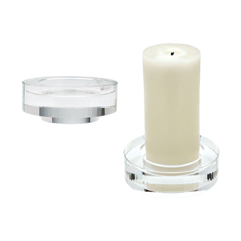 Fluted Crystal Candleholders - Set of 2