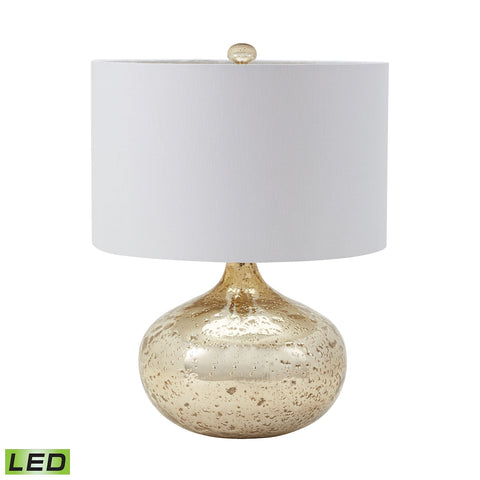 Antique Mercury Glass LED Table Lamp in Gold