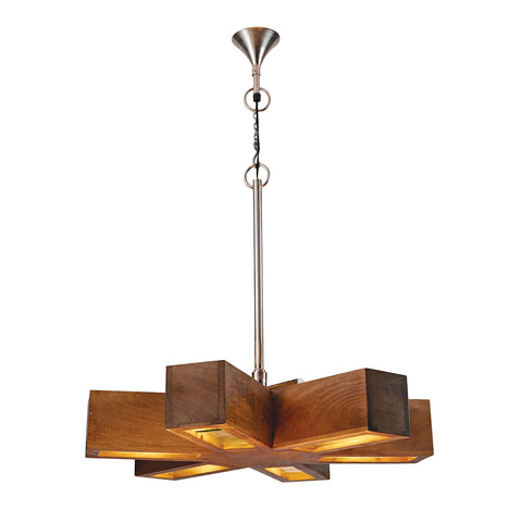 Retro 6-Light Spoke Pendant