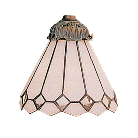 Mix-N-Match 1 Light White Tiffany Glass Shade