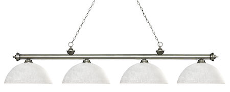 Z-Lite Riviera 4 Light Island/Billiard Light 200-4AS-DWL14