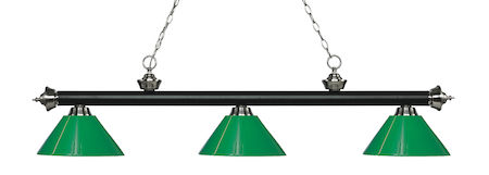 Z-Lite Riviera 3 Light Billiard Light 200-3MB+BN-PGR