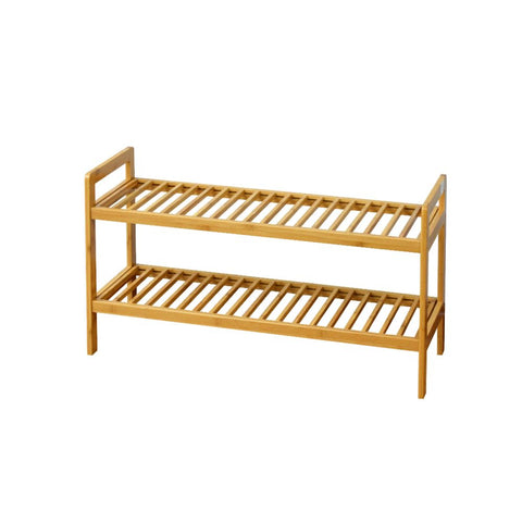 The Urban Port Two Tier Bamboo Shoe Rack By Urban Port