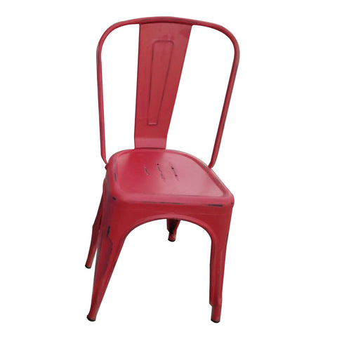 The Urban Port Tolix Red Steel Chair by Urban Port - Set of 2 Chairs