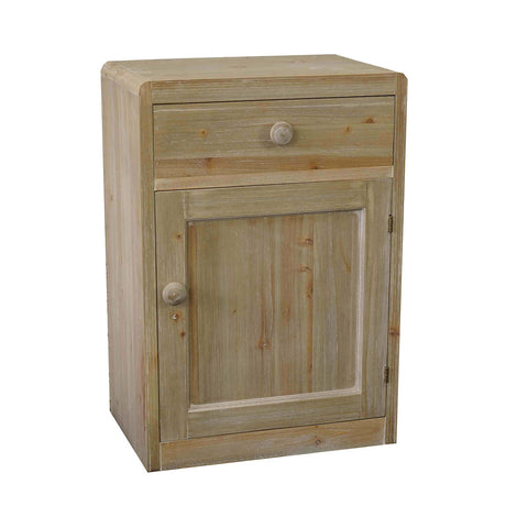 The Urban Port Natural Finished End Cabinet by Urban Port
