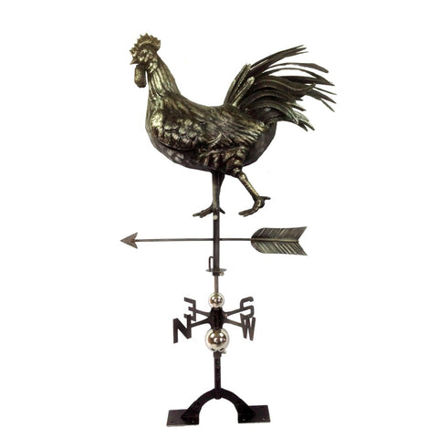 The Urban Port Aged Black Rooster Weathervane by Urban Port