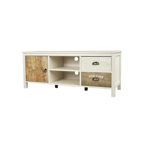 The Urban Port Multi Colored TV Unit 1 Door 2 Drawers by Urban Port