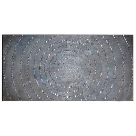 The Urban Port Pimpled Dots Spiral Wooden Wall Art Decor, Multicolor