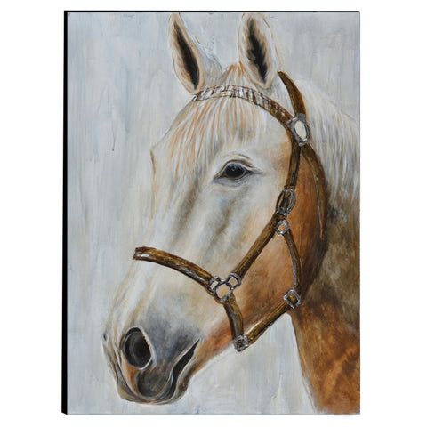 The Urban Port Hand Painted Horse Wooden Wall Art Decor, Multicolor