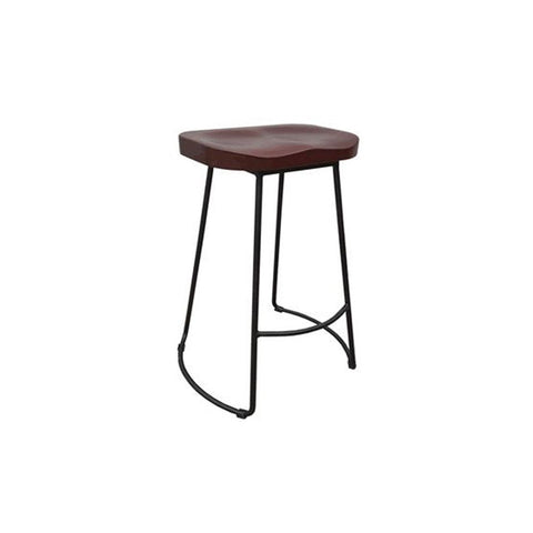 The Urban Port Unique Stool In Wood And Metal Small By Urban Port