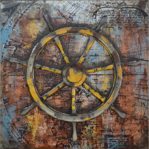 The Urban Port Nautical Voyage Metal Wall decor by Urban Port