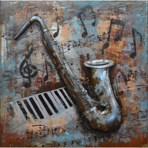 The Urban Port Music Notes Metal Wall decor by Urban Port