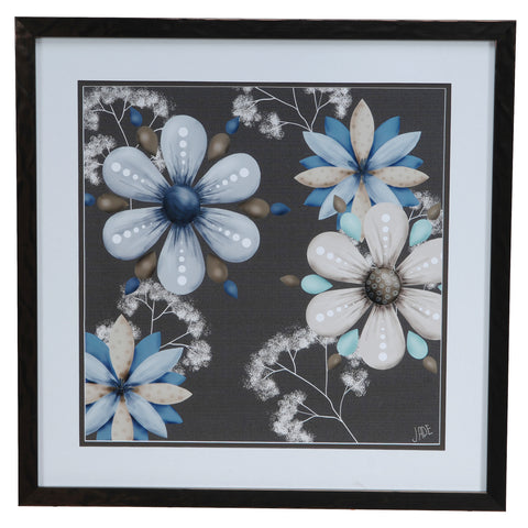 Crestview BLUE FLORAL ON SEPIA  1 CVA3238