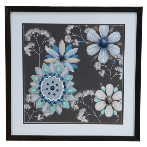 Crestview BLUE FLORAL ON SEPIA  2 CVA3239