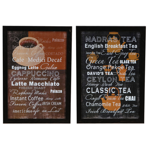 Crestview CAFÉ COLLECTION /TEA COLLECTION  SET 2 CVA3337