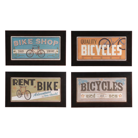 Crestview BIKE SHOP (SET OF FOUR) CVA3358