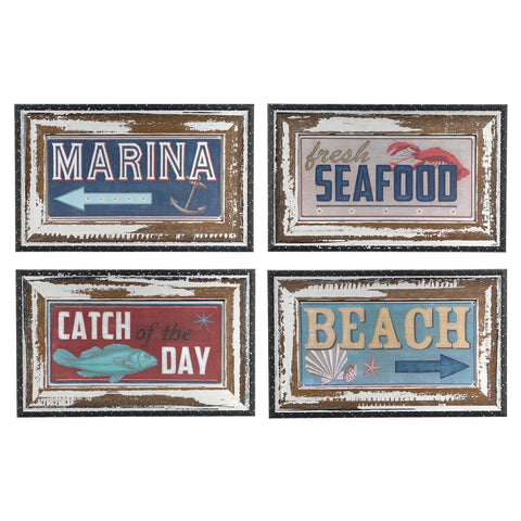 Crestview SHORELINE SIGNS (SET OF FOUR) CVA3359